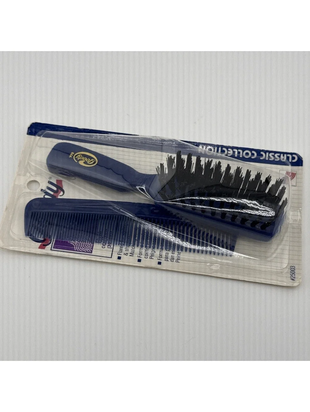 VTG Goody #25003 Brush & Comb Set Blue Goody Pocket Brush & Comb New Old Stock